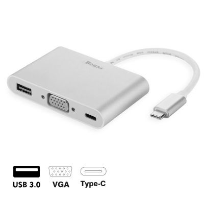 Benks U20 Type-C to 3 in 1 Adapter (Usb 3.0+VGA+Type-C) - 1