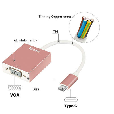 Benks Usb 3.1 Type-C to VGA Adapter - 6