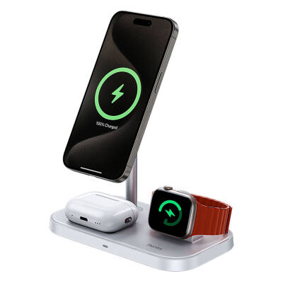 Benks W16 3in1 Phone & Smart Watch & Headphone Wireless Charging Stand - 8