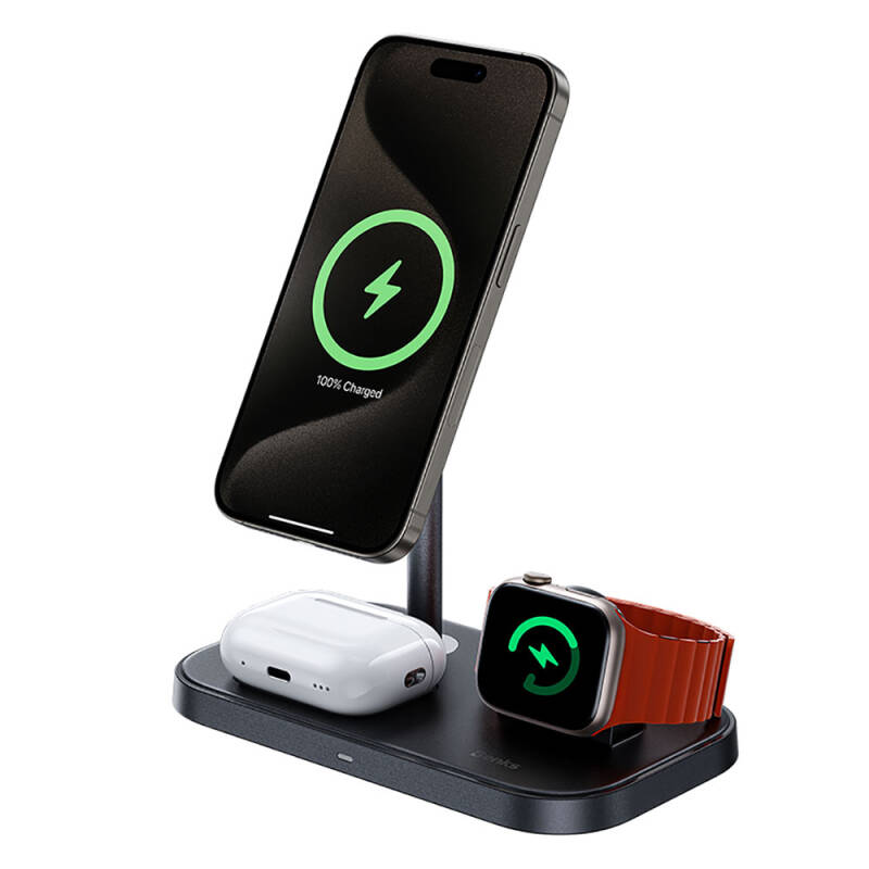 Benks W16 3in1 Phone & Smart Watch & Headphone Wireless Charging Stand - 10