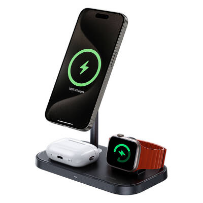 Benks W16 3in1 Phone & Smart Watch & Headphone Wireless Charging Stand - 11