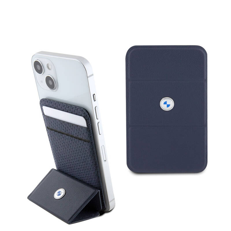 BMW Original Licensed Metal Logo Magnetic Stand Card Holder - 1