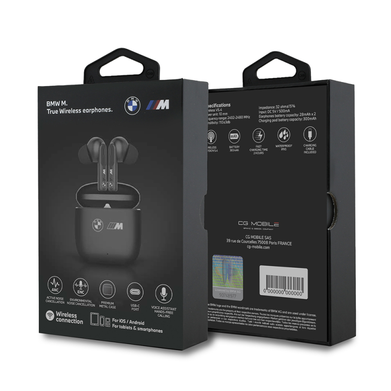 BMW Orjinal Lisanslı ANC/ENC Özellikli Baskı Logolu Bluetooth Kulaklık v5.4 - 6