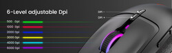 Eksa EM600 Wired 12 Mode RGB Illuminated Gaming Mouse 12000 DPI - 6