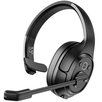 Eksa H1 On-Ear Noise Canceling Mono Bluetooth Headphones with Adjustable Header and Microphone - 1