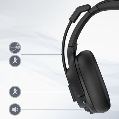 Eksa H2 Adjustable Headset Over-Ear Noise Canceling Bluetooth Headset with Microphone - 8