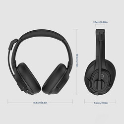 Eksa H2 Adjustable Headset Over-Ear Noise Canceling Bluetooth Headset with Microphone - 2