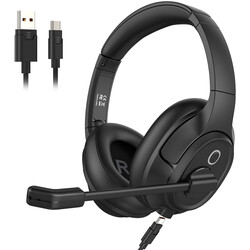 Eksa H2 Adjustable Headset Over-Ear Noise Canceling Bluetooth Headset with Microphone - 6