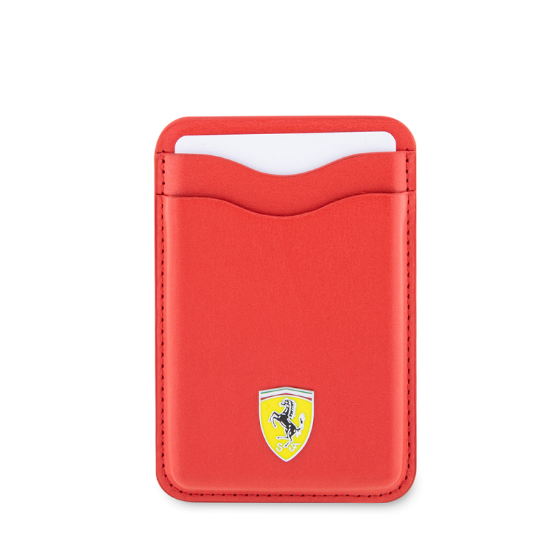 Ferrari Orjinal Lisanslı Magnetik Metal Logolu PU Deri Kartlık - 1