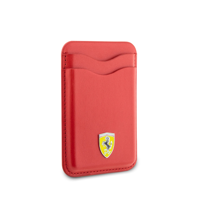 Ferrari Orjinal Lisanslı Magnetik Metal Logolu PU Deri Kartlık - 5