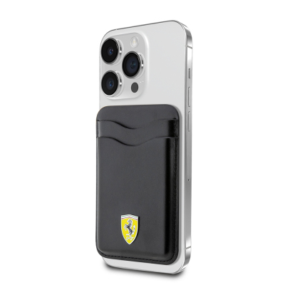 Ferrari Orjinal Lisanslı Magnetik Metal Logolu PU Deri Kartlık - 8