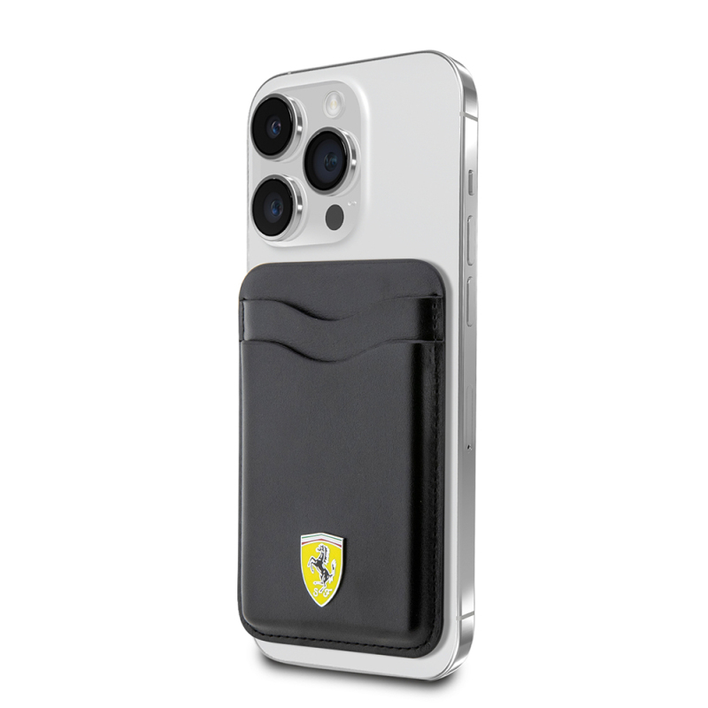 Ferrari Orjinal Lisanslı Magnetik Metal Logolu PU Deri Kartlık - 8