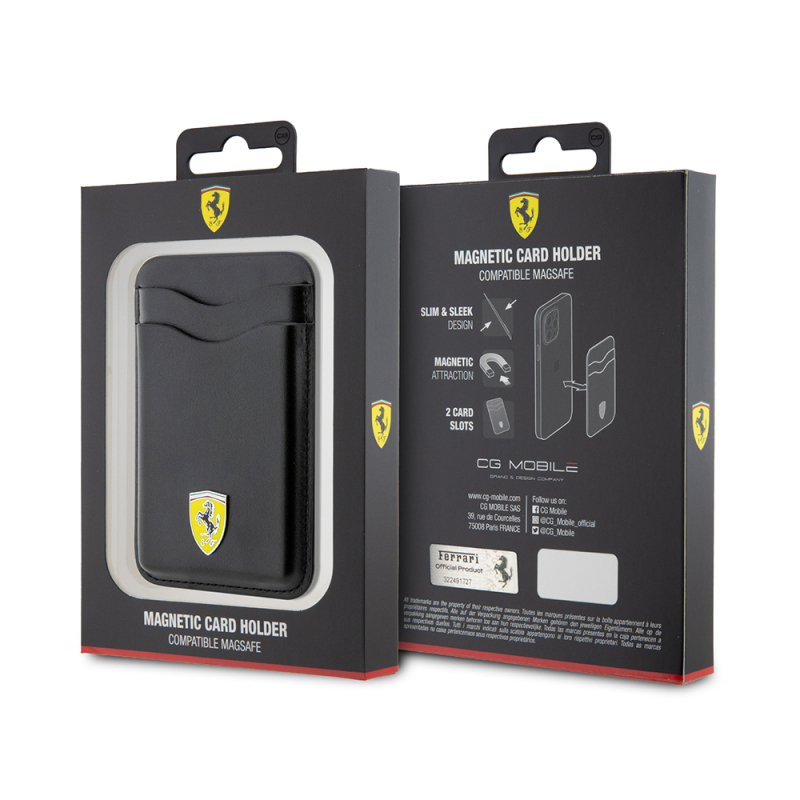 Ferrari Orjinal Lisanslı Magnetik Metal Logolu PU Deri Kartlık - 11
