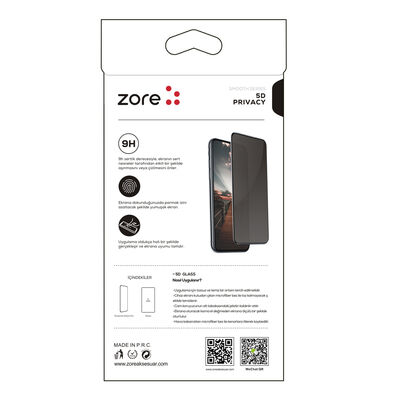 Galaxy A01 Zore New 5D Privacy Tempered Screen Protector - 2