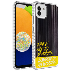 Galaxy A03 Case Airbag Edge Colorful Patterned Silicone Zore Elegans Cover - 1