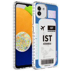Galaxy A03 Case Airbag Edge Colorful Patterned Silicone Zore Elegans Cover - 3