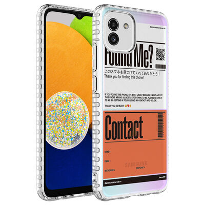 Galaxy A03 Case Airbag Edge Colorful Patterned Silicone Zore Elegans Cover - 9