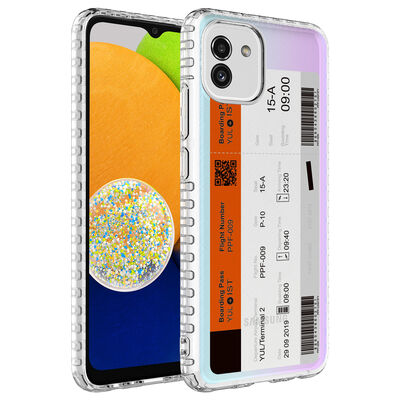 Galaxy A03 Case Airbag Edge Colorful Patterned Silicone Zore Elegans Cover - 7