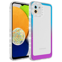 Galaxy A03 Case Silvery and Color Transition Design Lens Protected Zore Park Cover - 1