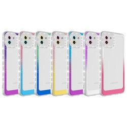 Galaxy A03 Case Silvery and Color Transition Design Lens Protected Zore Park Cover - 9