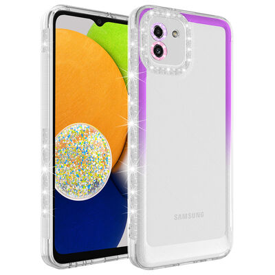 Galaxy A03 Case Silvery and Color Transition Design Lens Protected Zore Park Cover - 3
