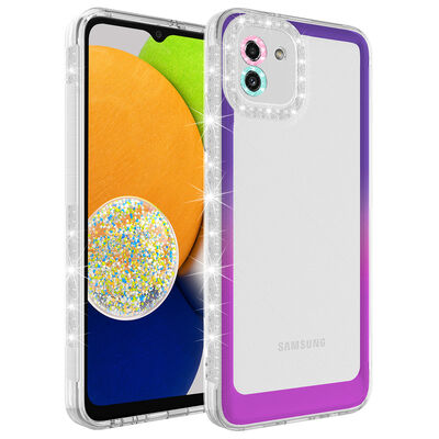 Galaxy A03 Case Silvery and Color Transition Design Lens Protected Zore Park Cover - 8