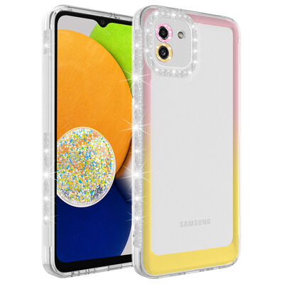 Galaxy A03 Case Silvery and Color Transition Design Lens Protected Zore Park Cover - 5