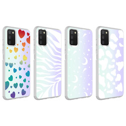 Galaxy A03S Case Zore M-Blue Patterned Cover - 2