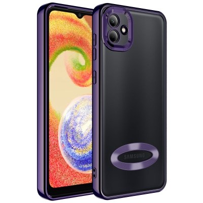 Galaxy A04 Case Camera Protected Zore Omega Cover with Showing Logo - 6