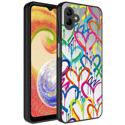 Galaxy A04 Case Mirror Patterned Camera Protected Glossy Zore Mirror Cover - 4