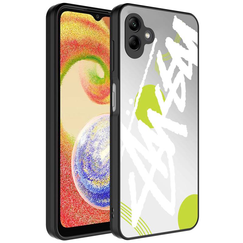 Galaxy A04 Case Mirror Patterned Camera Protected Glossy Zore Mirror Cover - 5