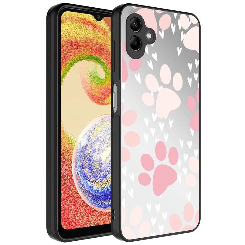 Galaxy A04 Case Mirror Patterned Camera Protected Glossy Zore Mirror Cover - 8