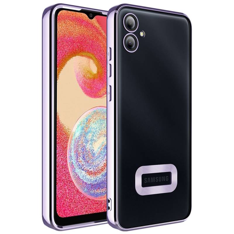 Galaxy A04E Case Camera Protected Zore Omega Cover Showing Logo - 1