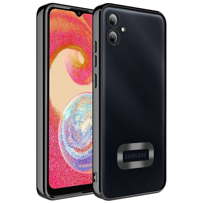 Galaxy A04E Case Camera Protected Zore Omega Cover Showing Logo - 2