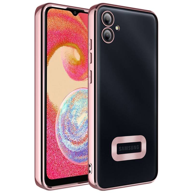 Galaxy A04E Case Camera Protected Zore Omega Cover Showing Logo - 4