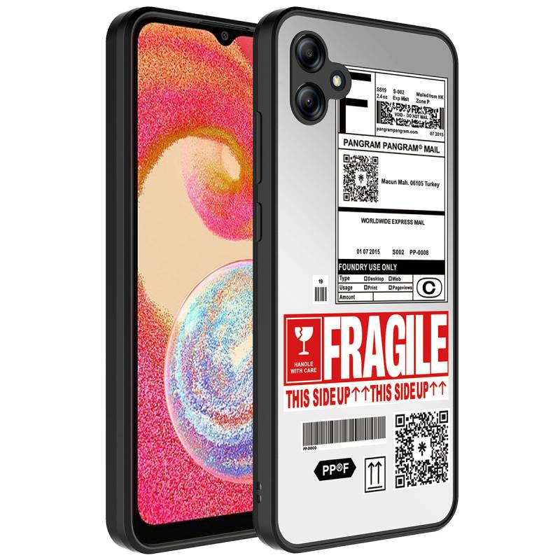 Galaxy A04E Case Mirror Patterned Camera Protected Glossy Zore Mirror Cover - 1