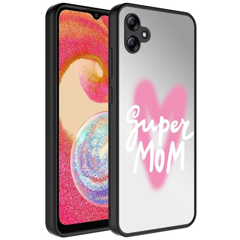 Galaxy A04E Case Mirror Patterned Camera Protected Glossy Zore Mirror Cover - 3