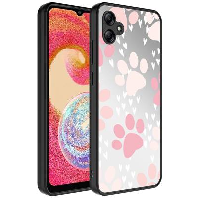 Galaxy A04E Case Mirror Patterned Camera Protected Glossy Zore Mirror Cover - 8