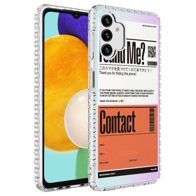 Galaxy A04S Case Airbag Edge Colorful Patterned Silicone Zore Elegans Cover - 8