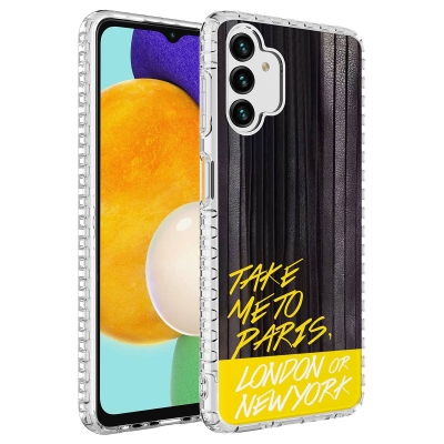 Galaxy A04S Case Airbag Edge Colorful Patterned Silicone Zore Elegans Cover - 4