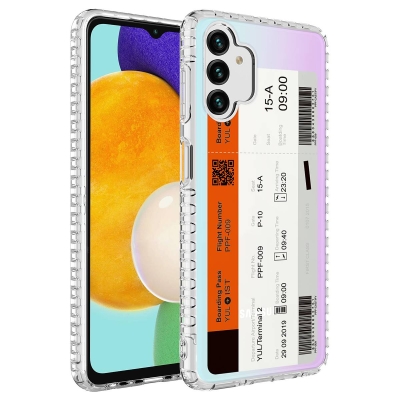 Galaxy A04S Case Airbag Edge Colorful Patterned Silicone Zore Elegans Cover - 6