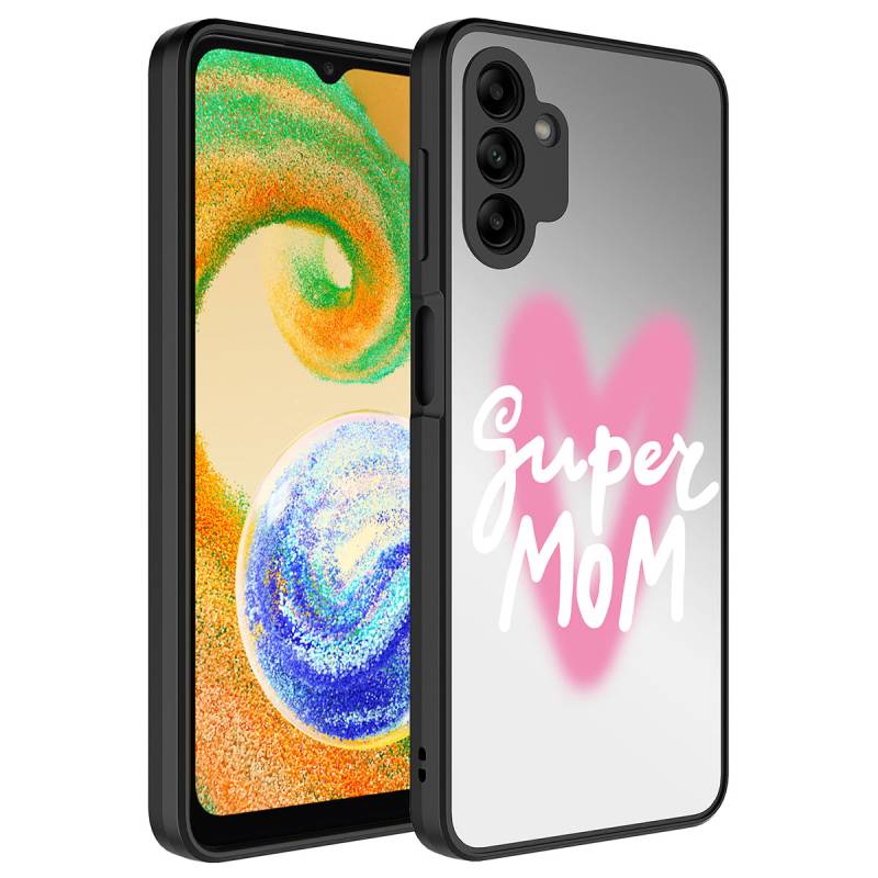 Galaxy A04S Case Mirror Patterned Camera Protected Glossy Zore Mirror Cover - 1