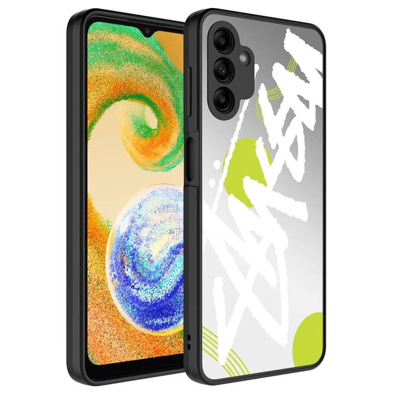 Galaxy A04S Case Mirror Patterned Camera Protected Glossy Zore Mirror Cover - 5