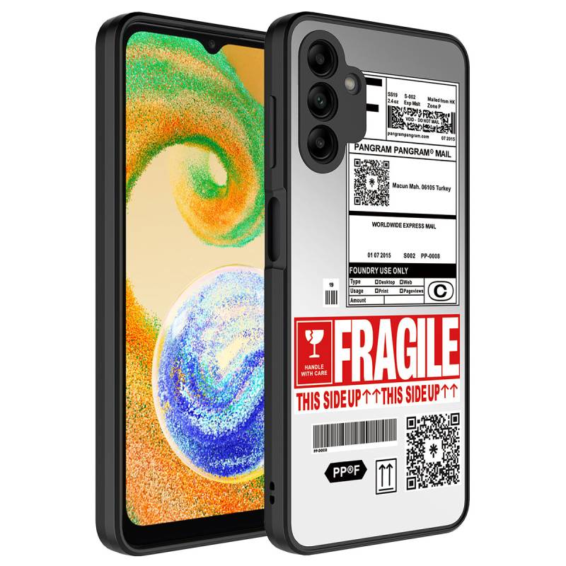 Galaxy A04S Case Mirror Patterned Camera Protected Glossy Zore Mirror Cover - 6