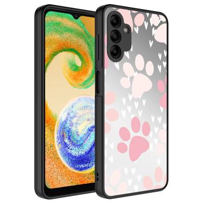 Galaxy A04S Case Mirror Patterned Camera Protected Glossy Zore Mirror Cover - 8