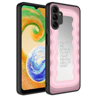 Galaxy A04S Case Mirror Patterned Camera Protected Glossy Zore Mirror Cover - 9