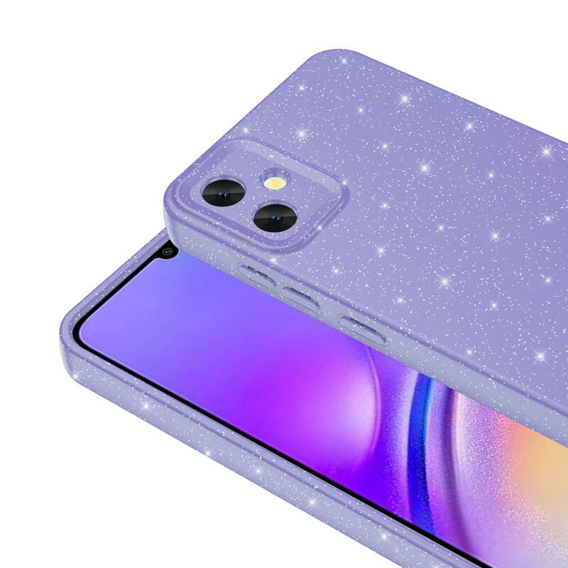 Galaxy A05 Kılıf Kamera Korumalı Simli Lüks Zore Koton Kapak - 8