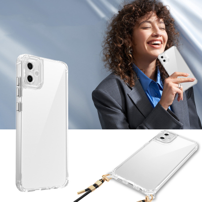 Galaxy A06 Case Airbag Detachable Strap Zore Snap Silicone Cover - 9