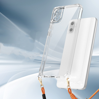 Galaxy A06 Case Airbag Detachable Strap Zore Snap Silicone Cover - 6