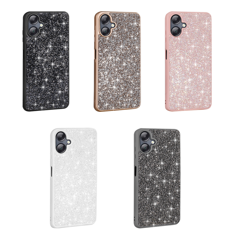 Galaxy A06 Case Shiny Stone Design Zore Diamond Cover - 17